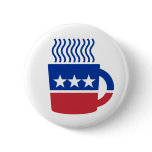 Coffee Party Logo Liberal Democrat Button
