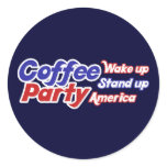 Coffee Party USA Wake up Stand Up Stickers