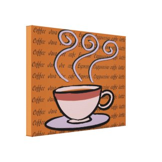 Coffee - Pastel Mug Design Gallery Wrap Canvas