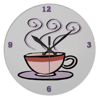 Coffee - Pastel Mug Round Wall Clock