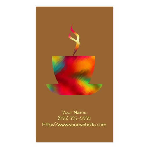 Coffee People Rainbow Business Card Template (back side)