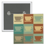 Coffee Pop Art Pinback Button