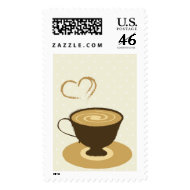Coffee Postage Stamp stamp
