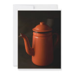 Coffee pot and glass invitations