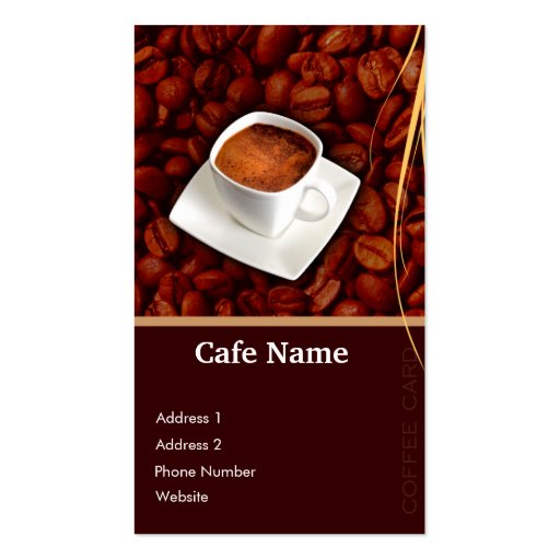 Coffee Rewards and Business Card - Cafe (back side)