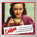 Coffee Rip Your Head Off Print Poster Humor