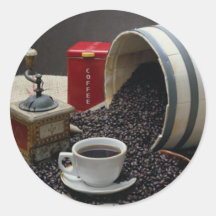 Coffee Round Sticker