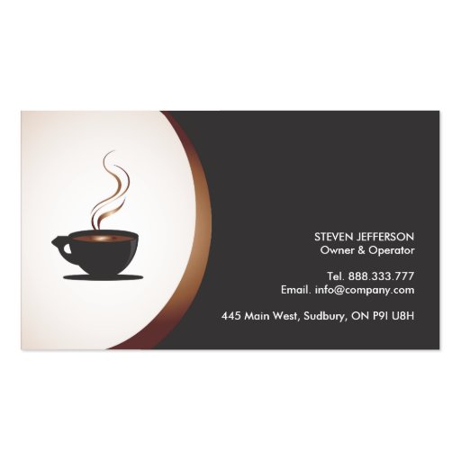 Coffee Shop & Bakery Business Cards (back side)