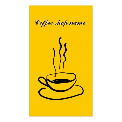 Coffee shop Business Card (front side)