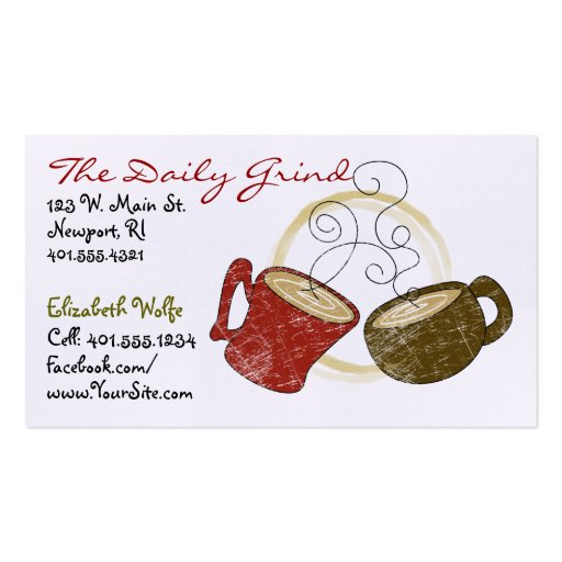 'Coffee Shop' Business Card (front side)