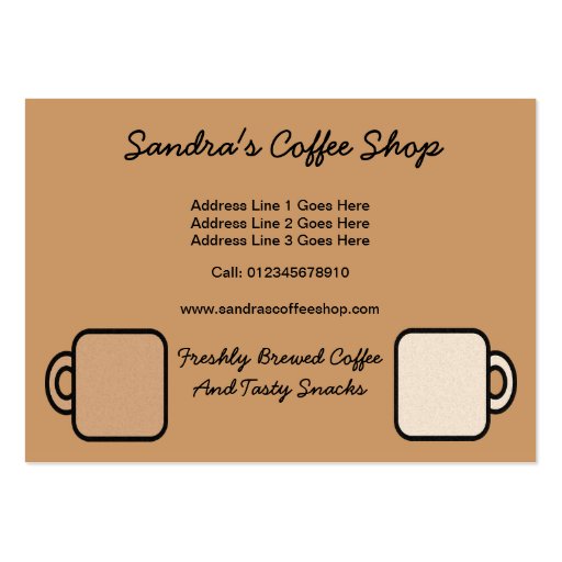 Coffee Shop Business Card Template (front side)
