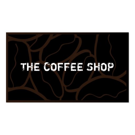 Coffee Shop Business Cards (front side)