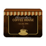 Coffee Shop Cafe Brown Small Custom Flexi Magnets