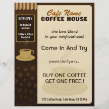 Coffee Shop Cafe Coffee Cup Flyers and Coffee Menu