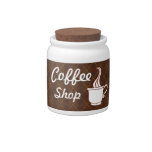 Coffee Shop Canister Candy Dish