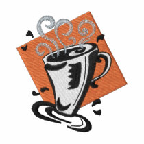 Coffee Shop Logo embroidered shirts by ZazzleEmbroidery Coffee Shop Logo embroidered shirts