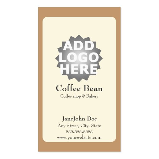 Coffee Shop Loyalty Punch Card Business Card (back side)