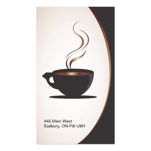 Coffee Shop or Bakery Business Cards (back side)