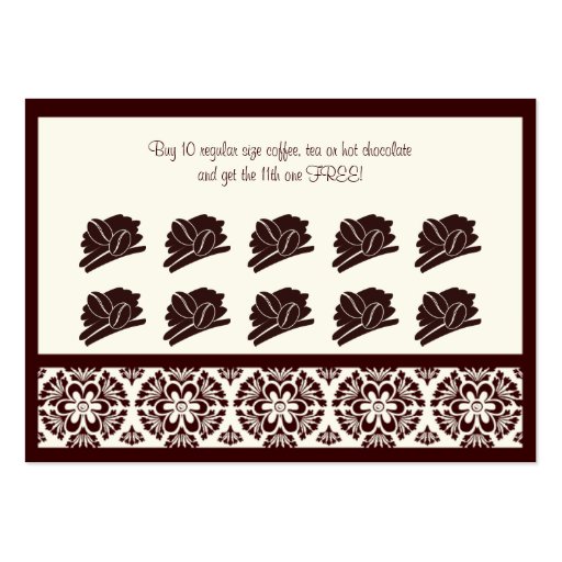 Coffee Shoppe Punch Cards Business Card Template (back side)