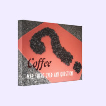 Coffee Sign with Coffee Beans canvas prints