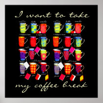 Coffee Slang Mug Art poster