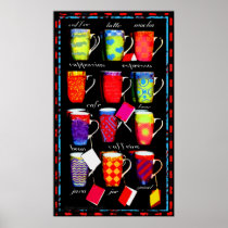 Coffee Slang Mug Art poster