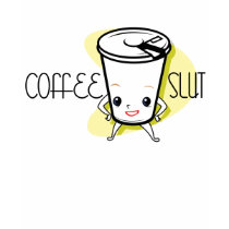 Coffee Slut basic T-Shirt by sstift Coffee Slut basic T-Shirt