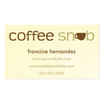 Coffee Snob Personalized Business Cards business cards