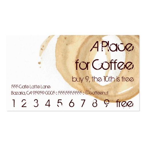 Coffee Stain Logo Drink Punch Hero Business Card Templates (front side)
