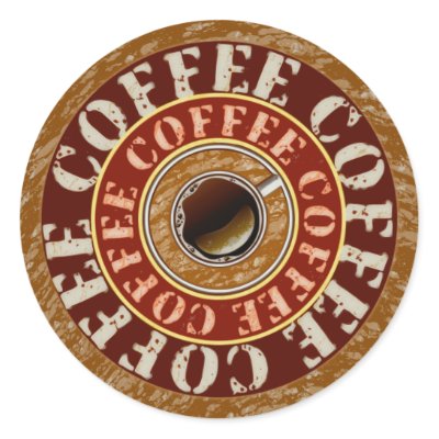 Coffee sticker