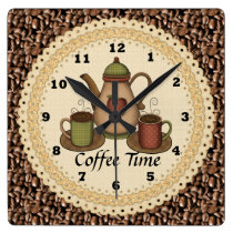 Coffee time clock at Zazzle