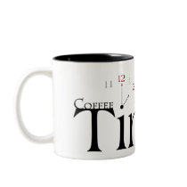 Coffee Time Clock mugs