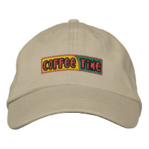 Coffee Time Embroidered Hat embroidered hats