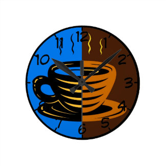 Coffee Time Round Clock