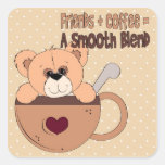 Coffee Time Square Sticker