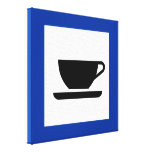 Coffee Traffic Sign Stretched Canvas Prints