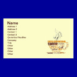 COFFEE TYPOGRAPHY DIGITAL WORDS DRINKS CAPPUCCINO business cards