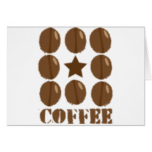 Coffee with beans card