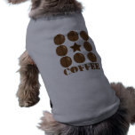 Coffee with beans doggie tee shirt