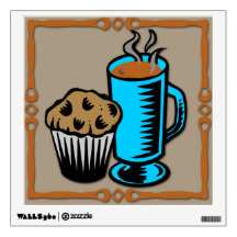 Coffee with Muffin Design Wall Decal