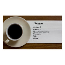 Coffee with Napkin Business Card
