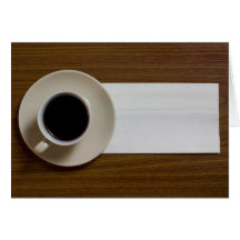 Coffee with napkin cards