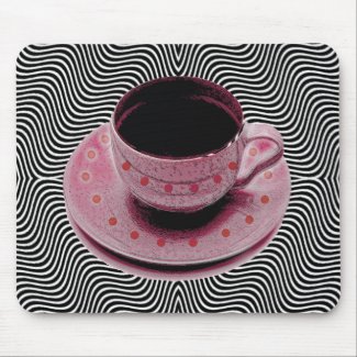 coffee with zebras mousepad