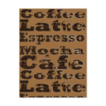 Coffee Words Postcards