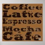 Coffee Words Poster