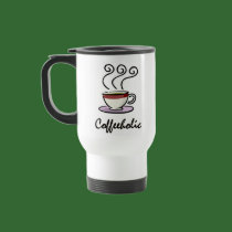coffeeholic travel mug by Tamathaa coffeeholic travel mug