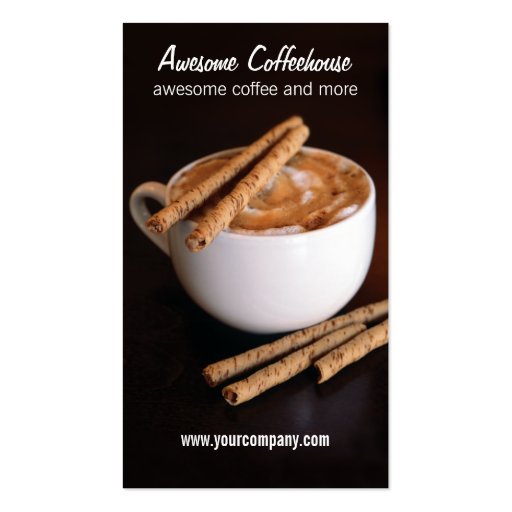 coffeehouse business card templates (front side)