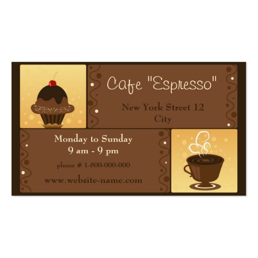 CoffeeShop Business Card (front side)