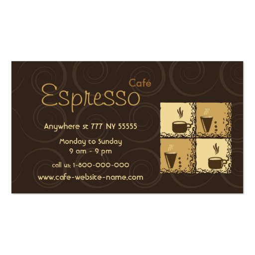 Coffeeshop Business Card (front side)