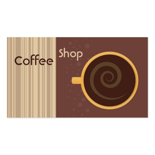 CoffeeShop Business Card Template (back side)